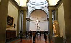 Michelangelo's David on Accademia Gallery